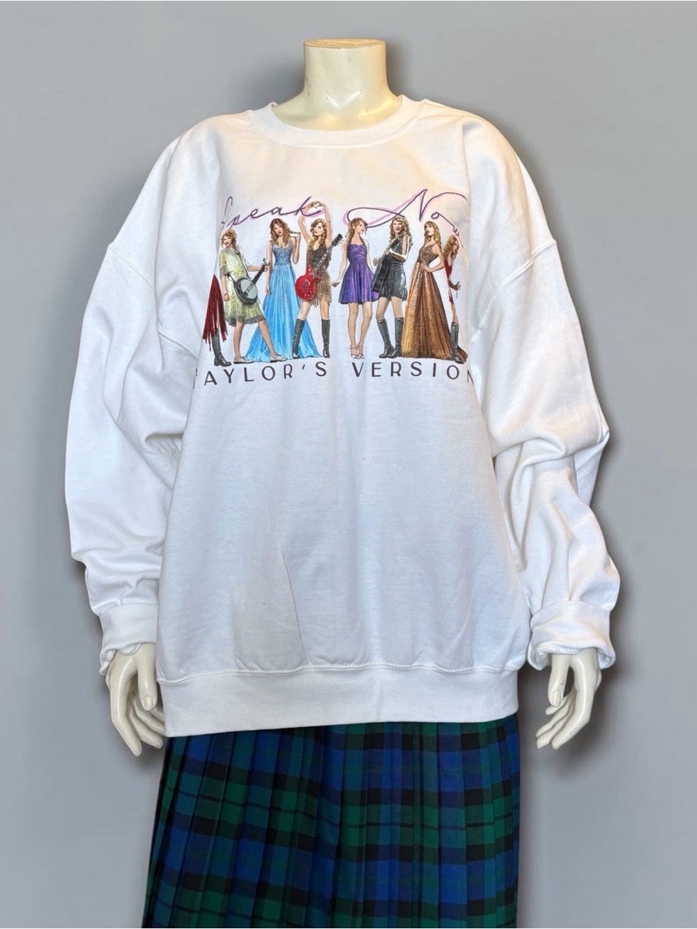 Taylor Swift Speak Now Taylor’s Version Sweatshirt XL White Crewneck Long Sleeve